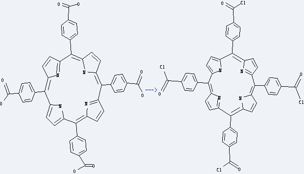 meso-Tetra(4-carboxyphenyl)porphine is used to produce 4,4',4'',4'''-(21H,23H-porphine-5,10,15,20-tetrayl) tetrakis(benzoic acid chloride).
